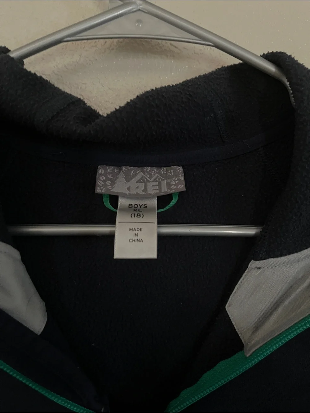 REÍ Kids Black Hooded Jacket with Teal Zippers